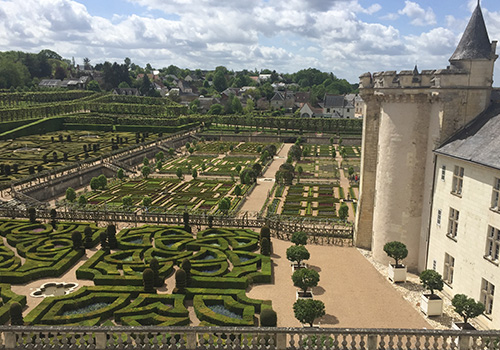 Besuch der Gärten Schloß Vilandry, Loire, Frankreich